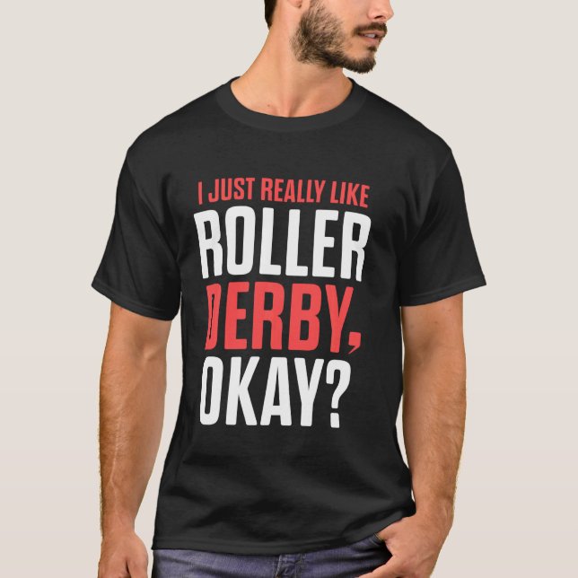T-shirt Roller Derby Joueur Comme Équipe De Patinage (Devant)