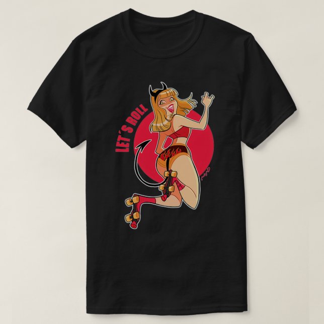 T-shirt Roller Derby LETx27S ROLL (Design devant)