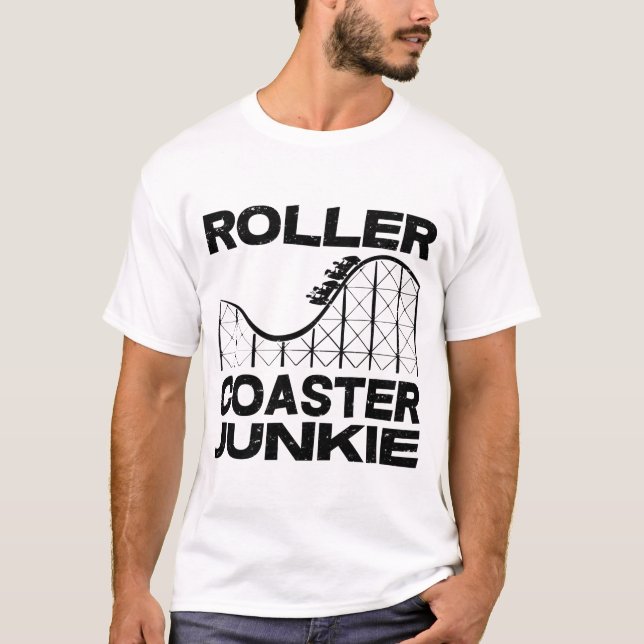 T-SHIRT ROLLER DESSOUS DE VERRE JUNKIE (Devant)