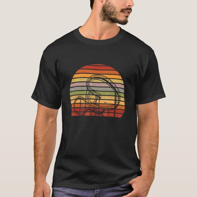 T-shirt Roller Dessous de verre Parc d'attractions Retro V (Devant)