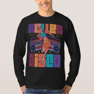 T-shirt Roller Girl Skate Radio Patinage Disco Retro