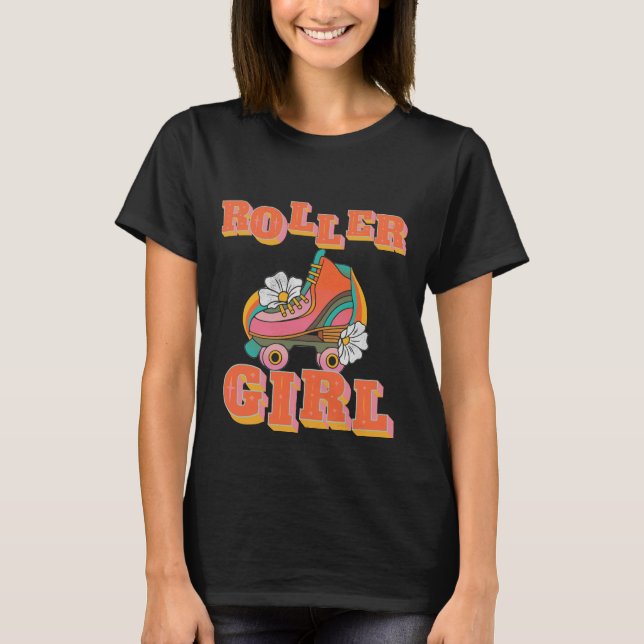 T-shirt roller girl vintage roller skating (Devant)