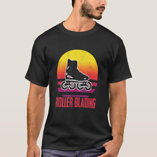 T-shirt Roller Patins Roller Patins Roller Patins en patin (Devant)