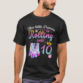 T-shirt Roller Skate 10e Anniversaire Chemise 10 ans fille