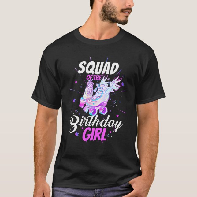 T-shirt Roller Skate Anniversaire Squad Funny Roller Patin (Devant)
