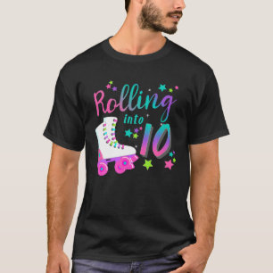T-shirt Roller Skate Birthday 5Th 80'S Outfit Decades Part