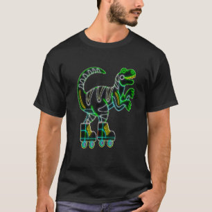 T-shirt Roller Skate Dinosaure Patinage Trex Rollerblades