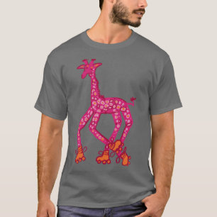 T-shirt Roller skate girafe