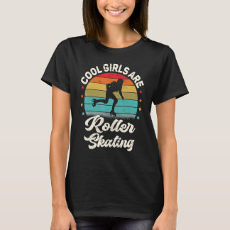 T-shirt Roller Skater Retro Cool Girls Are Roller Skating