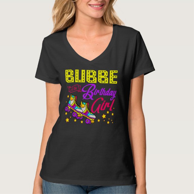 T-shirt Roller Skates Bubbe De Patinage De L'Anniversaire  (Devant)