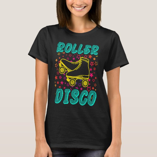 T-shirt Roller skates disco inline patin roller patinage (Devant)