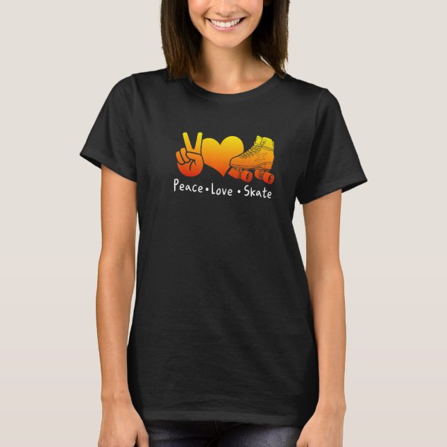 T-shirt Roller Skates Rollerskate Eighties les années 70 P (Devant)