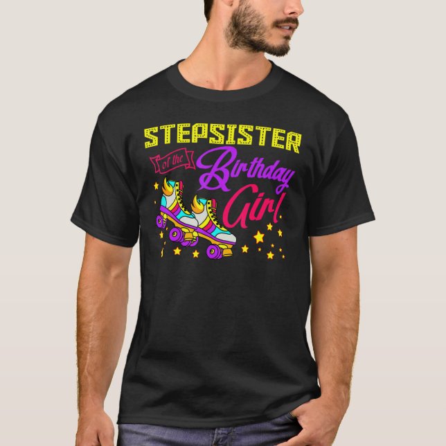 T-shirt Roller Skates Skating Stepsoeur De L'Anniversaire  (Devant)