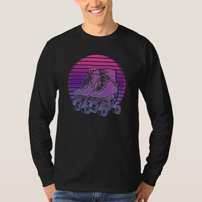 T-shirt Roller Skates Vaporwave 80's Disco 70's Roller Ska (Devant)