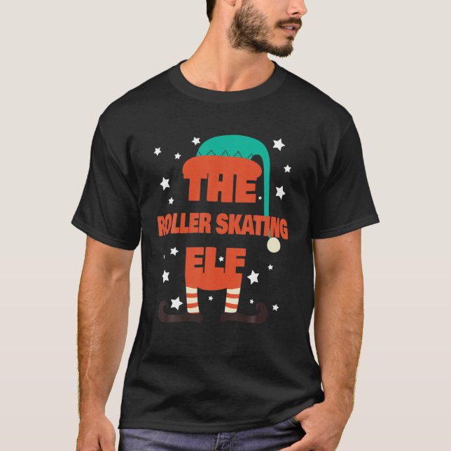 T-shirt Roller Skating Elf Christmas Pajama - Roller S (Devant)