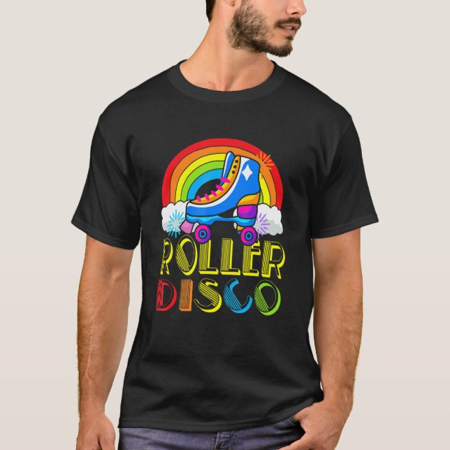 T-shirt Roller Skating Girl Party Disco Roller Skate (Devant)