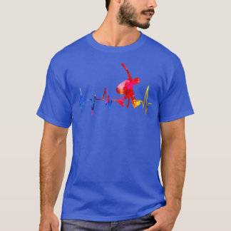 T-shirt Roller Skating Heartbeat watercolor