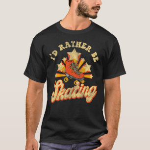 T-shirt Roller Skating Je Préférerais Patiner 1970S Retro