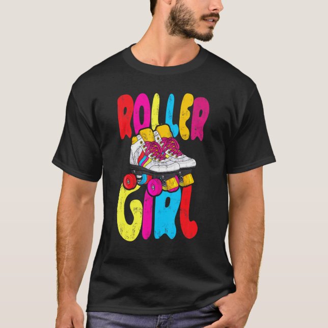 T-shirt Roller Skating Roller Girl (Devant)