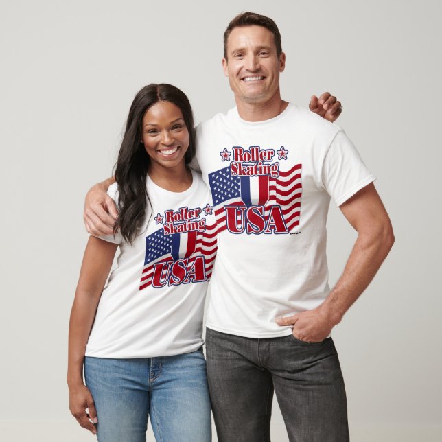 T-shirt Roller Skating USA (Unisexe)