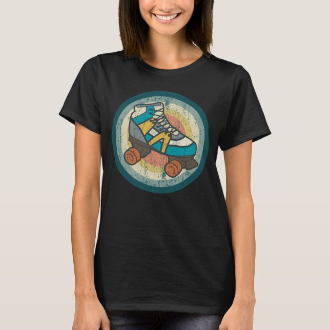 T-shirt Roller Skis Retro Roller Skates Roller Disco (Devant)