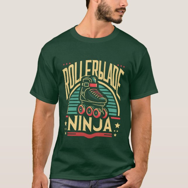 T-shirt Rollerblade Ninja drôle (Devant)