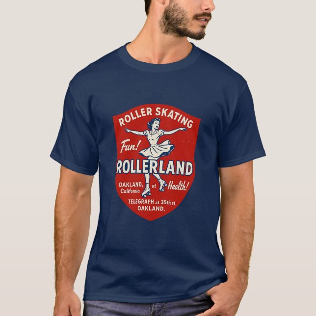 T-shirt Rollerland - Oakland, Californie (Devant)