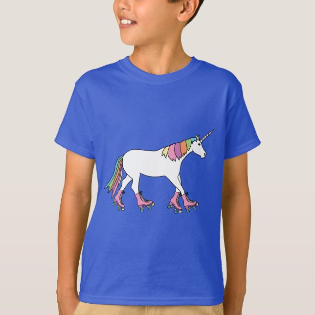 T-shirt Rollerskating de licorne (Devant)