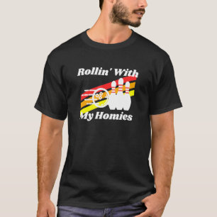 T-shirt Rollin Avec Mes Hommes Bowling Retro