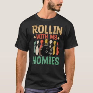 T-shirt Rollin avec My Hommes Bowling Bowlers Team Retro