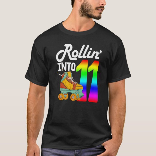 T-shirt Rollin Dans 11 Femmes Patinage Rolling Chaussures  (Devant)