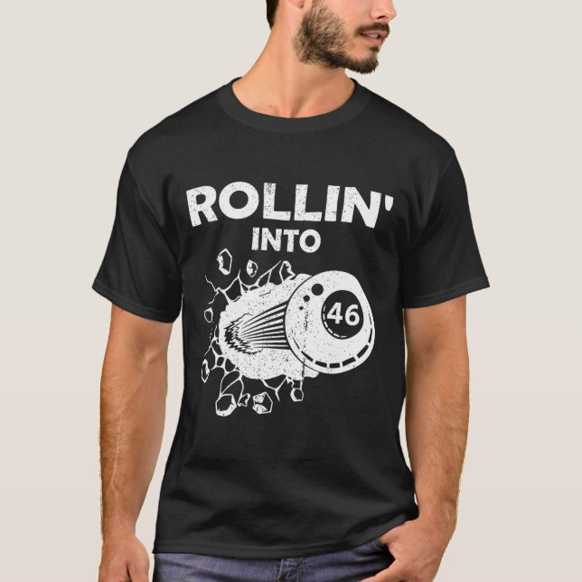 T-shirt Rollin En 46 Billiards 46e Bil d'flammes d'anniver (Devant)