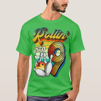 T-shirt Rollin en 9 Bowling Anniversaire 9 Anniversaire