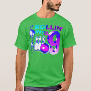 T-shirt Rollin en 9 Bowling Anniversaire 9 Anniversaire