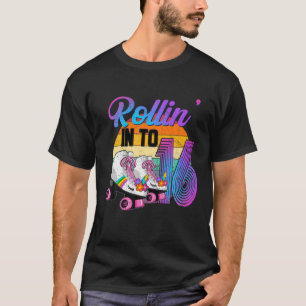 T-shirt Rollin' Into 16 Roller Skating Rink 16E Anniversai