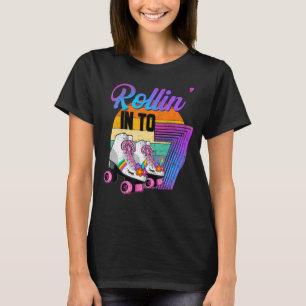 T-shirt Rollin' Into 7 Roller Skot Rink 7e Anniversaire Pa