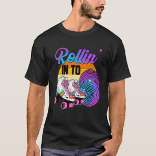 T-shirt Rollin' Into 8 Roller Skink 8e Anniversaire Pa