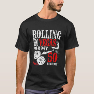 T-shirt Rolling À Las Vegas Anniversaire Fête 50E Annive