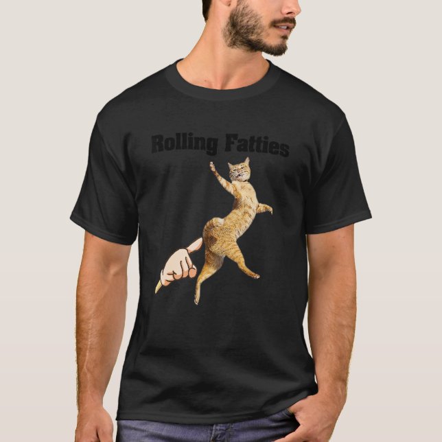 T-shirt Rolling Fatties Cat 2 (Devant)