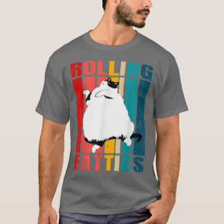 T-shirt Rolling Fatties Chat Drôle Amoureux des chats tenu