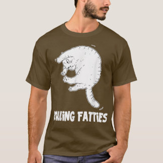 T-shirt Rolling Fatties Chat Drôle Amoureux des chats tenu