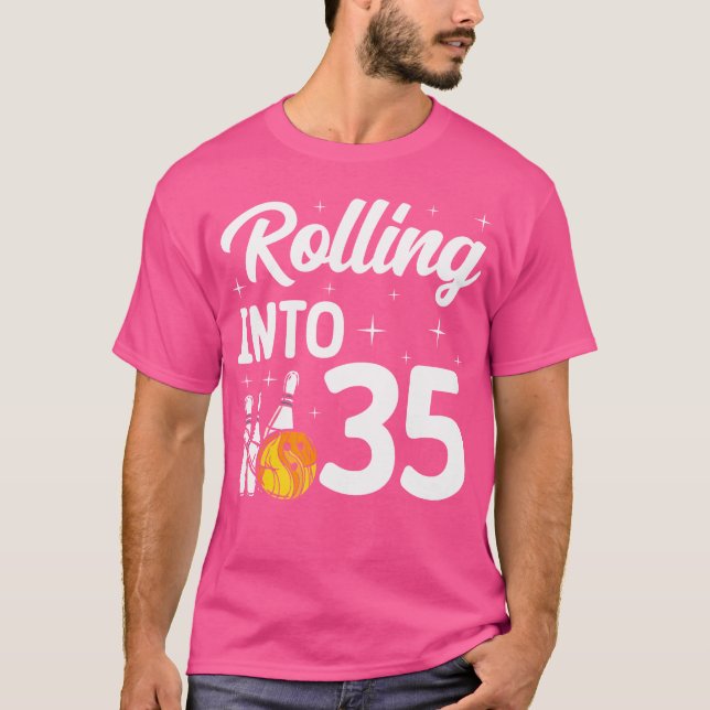T-shirt Rolling In 35 Bowling 35E Anniversaire (Devant)