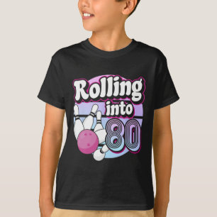 T-shirt Rolling In 80 Bowling 80e anniversaire