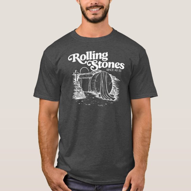 T-shirt Rolling Stone Retro Jesus Since AD (Devant)