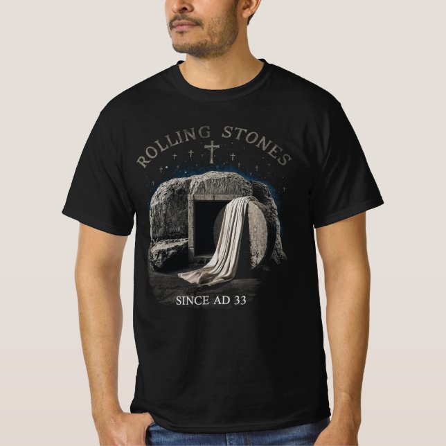 T-shirt Rolling Stones Since AD 33 Resurrection Tomb (Devant)