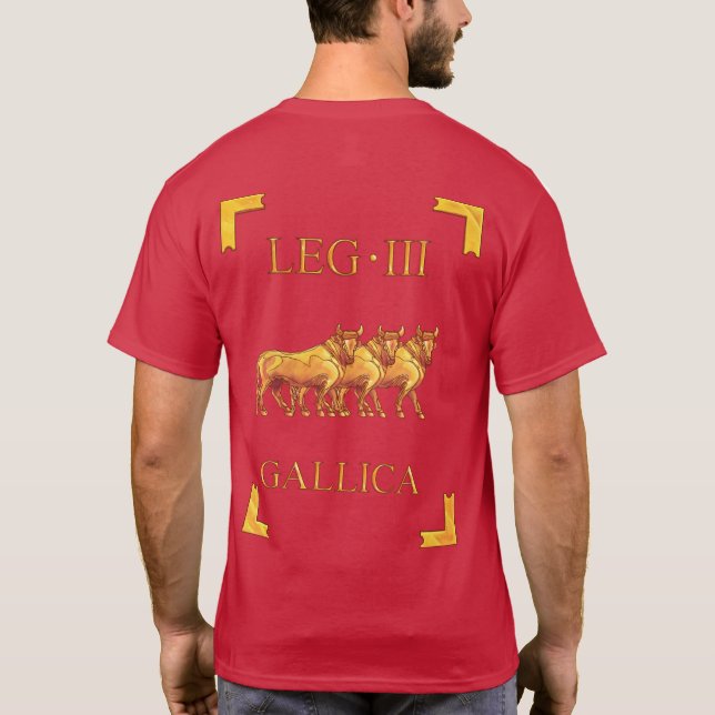 T-shirt romain de 3 Legio III Gallica Vexillum (Dos)