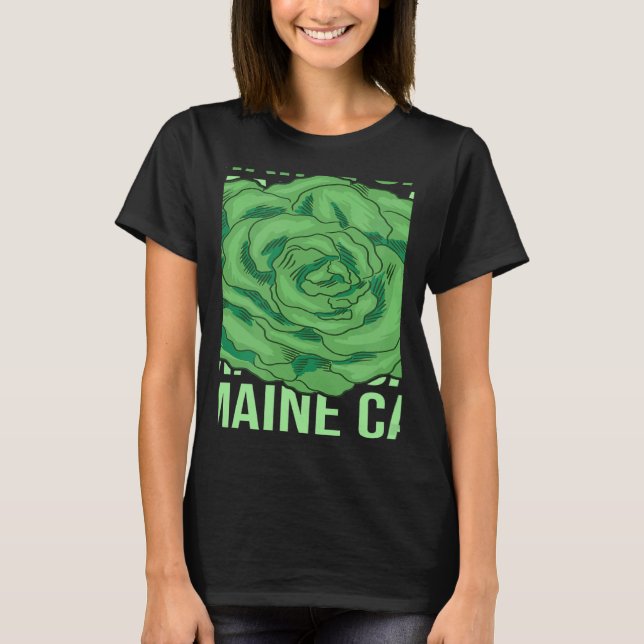 T-shirt Romaine Calme Laitue Légumes Pun Jardin Amusant (Devant)