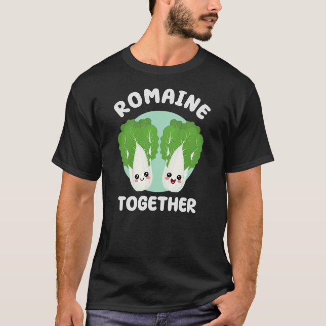 T-shirt Romaine Ensemble Mignon Kawaii Nourriture Jeu de M (Devant)