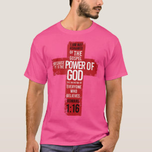 T-shirt Romains 116 Bible Verse Religion Jésus Croix Chris