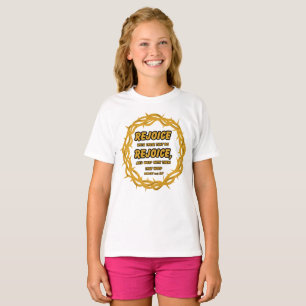 T-shirt Romains 12:15 KJV Bible Ecriture Verse Girl's